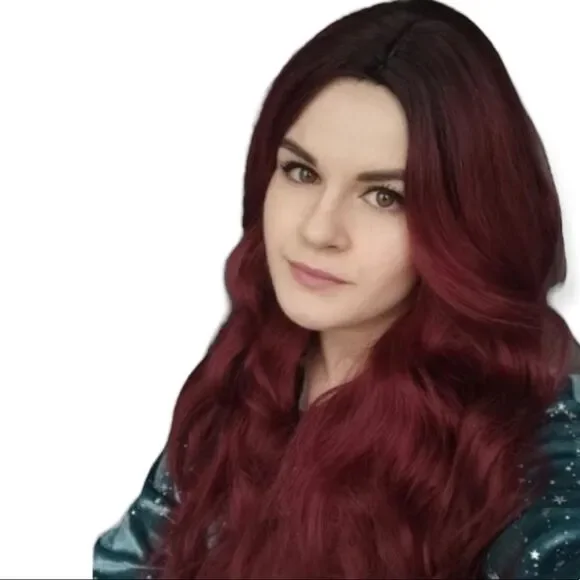 Long Wavy Red Ombre Wig - 28” Heat Resistant Synthetic NWT