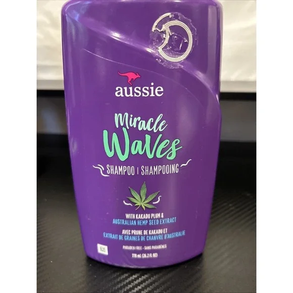 Aussie‎ Miracle Waves Kakadu Plum Seed Extract Shampoo Large 26.2 oz size