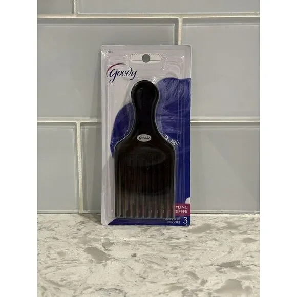 GOODY Hair‎ Lift Picks Pack Of 3 NEW NOS from 2009 (1)black (1)silver (1)gray