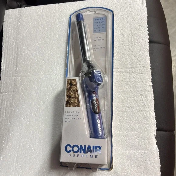 Conair Supreme Spiral Curls 3/4 Inch Curling Iron 2 Heat Settings Model CD35N 20