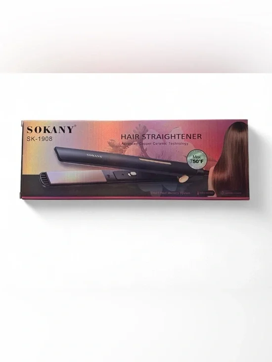 Black Hair Straightener SK-1908 — Professional Ceramic Flat Iron