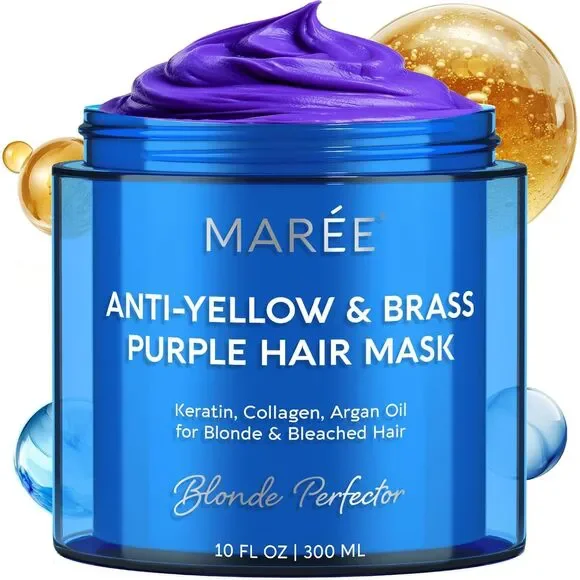 MAREE Purple Mask for Brass Control & Toning Blonde Hair – 220 ml MSRP:$40
