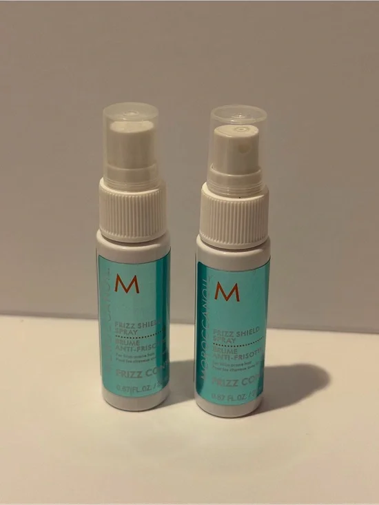2 x Moroccanoil Frizz Shield Spray 0.67 Oz 20 mL Each MINI Travel Moroccan Oil