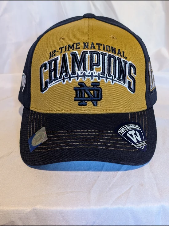 Top of the World Notre Dame Gold and Black 