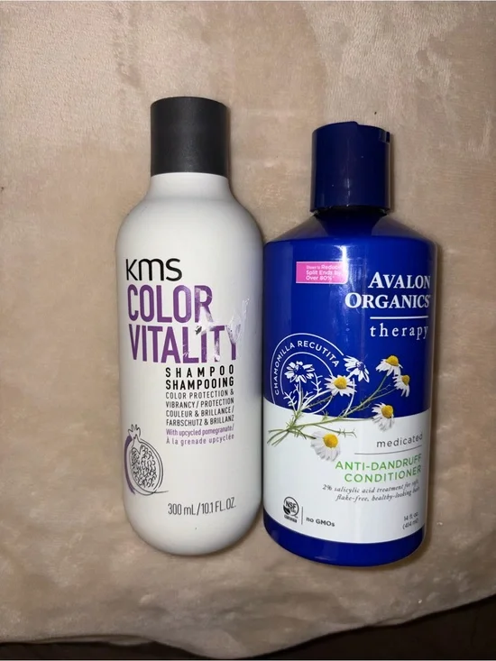 KMS Color Vitality Shampoo & Avalon Organics Anti-Dandruff Conditioner
