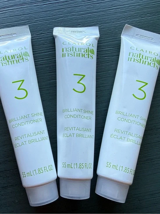 Clairol Natural Instincts Brilliant Shine Conditioner 3 Tubes x 1.85 oz each NEW