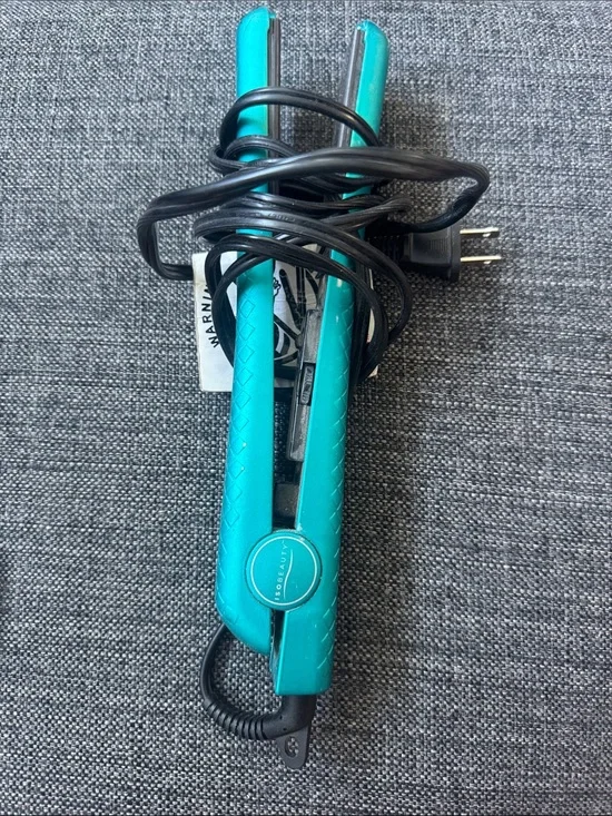 Turquoise Hair Straightener Flat Iron – Compact Styling Tool