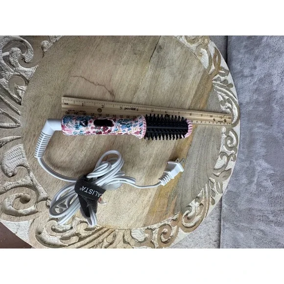 Calista GoGo Mini Round Brush Curler Pink Floral Travel Size Hair Styler CE-005A