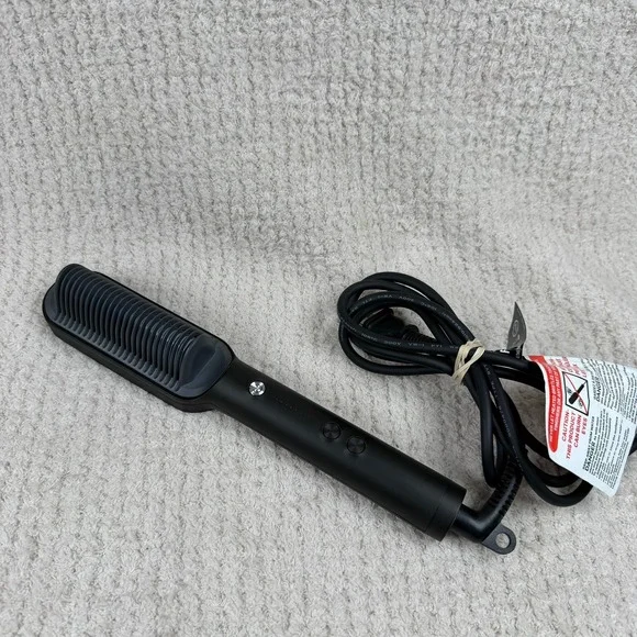TYMO RING Hair Straightening Brush Ionic Ceramic Flat Iron Black Purple HC100‎