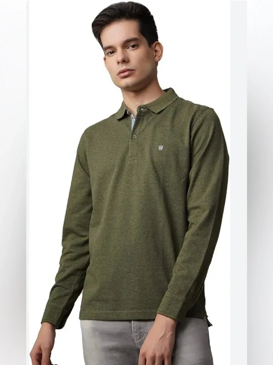 NEW Ralph Lauren Chaps Olive Green Long Sleeve Polo Shirt XL