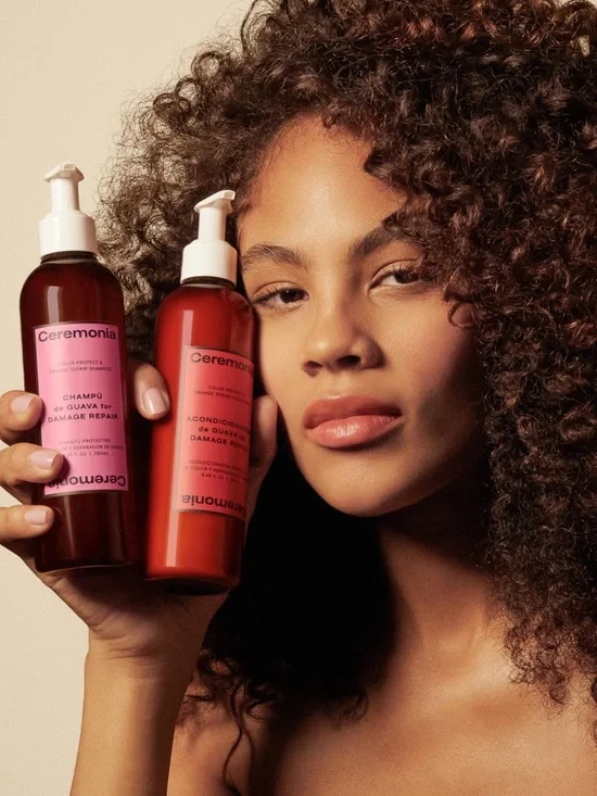 NWT Ceremonia Bundle Set: Shampoo & Conditioner — Damaged Hair + Scalp Brush
