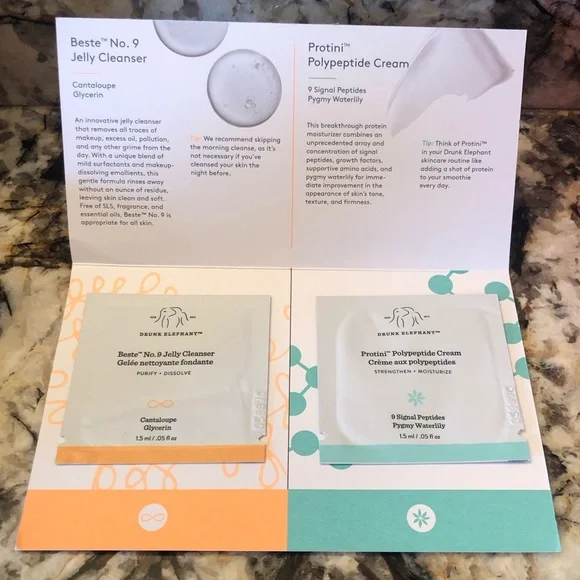Drunk Elephant Sample Packs 1.5ml Each