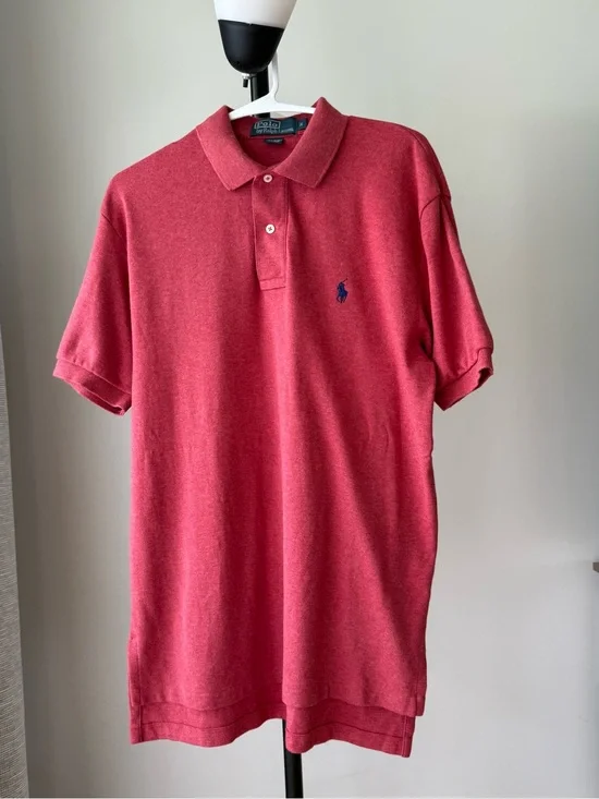 Ralph Lauren Men’s Heather Red Polo with Navy Pony S
