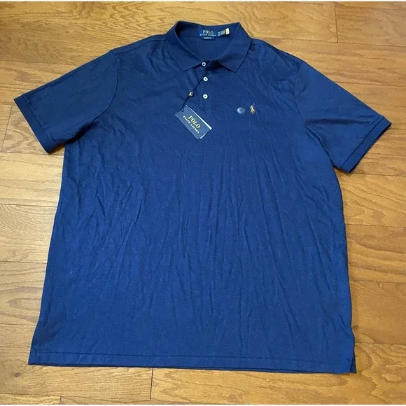 NWT Polo Ralph Lauren Polo Shirt Classic Fit Pony XXL Blue Men's 2XL MSRP $110‎