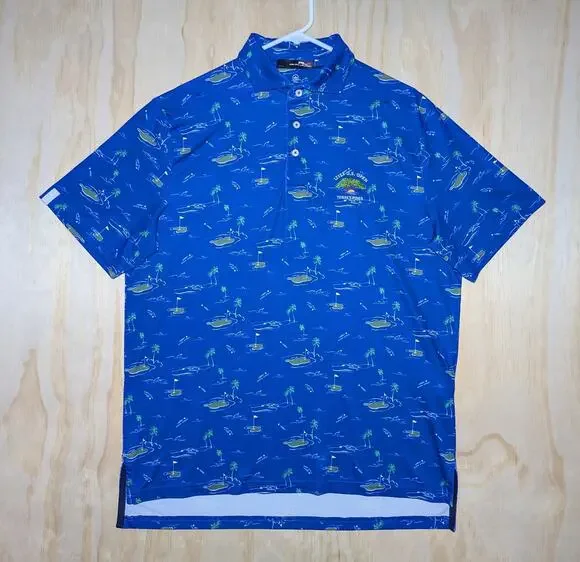 RLX Ralph Lauren Men's Large 121st U.S. Open Torrey Pines Golf Polo Blue