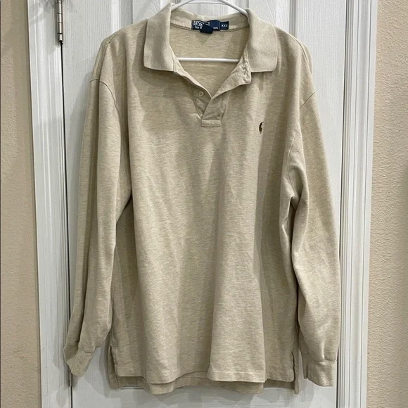 Polo Ralph Lauren Beige Long Sleeve Polo - Men’s XXL