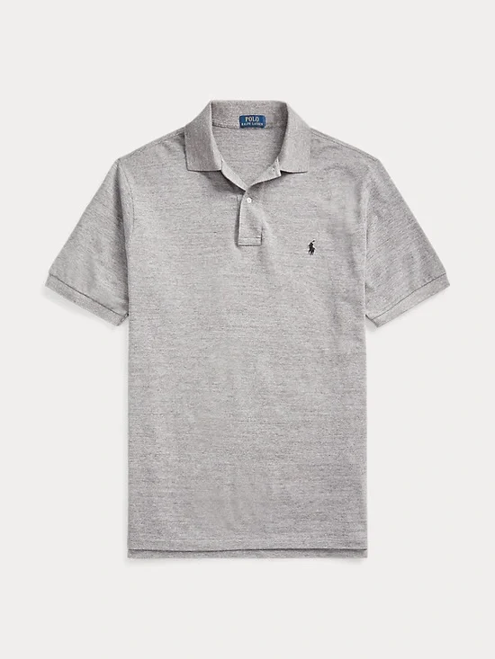 Polo Ralph Lauren Men's The Iconic Polo Heather Grey Short-Sleeve Polo Medium