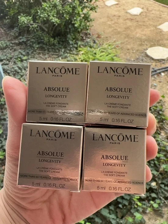 4X NEW!Lancome Absolue longevity soft cream sample 0.16oz(5ml)*4