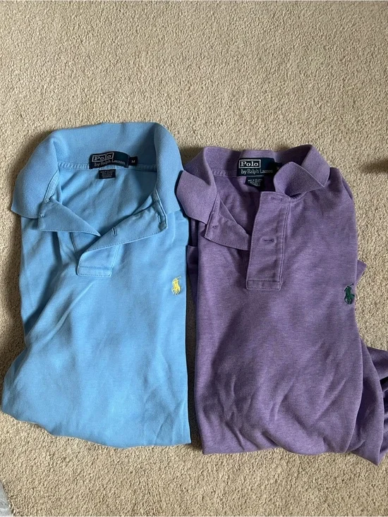 Ralph Lauren Polo Shirts - Light Blue & Purple