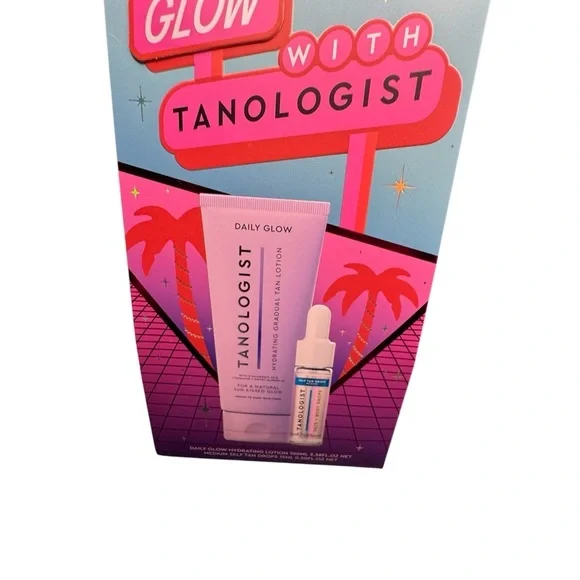 NWT Tanologist Daily Glow Tanning Lotion and Drops Set- MEDIUM SHADE