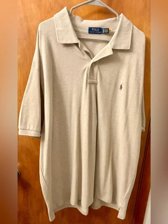 Ralph Lauren Men’s Light Beige Polo with Embroidered Pony