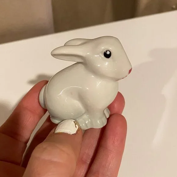 Nora Fleming Mini Gray Rabbit Easter Bunny Figurine‎ Charm