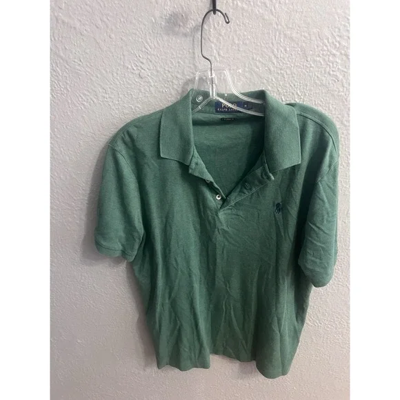 Polo Ralph Lauren Shirt Mens Green‎  Size Medium Classic Fit Short Sleeve
