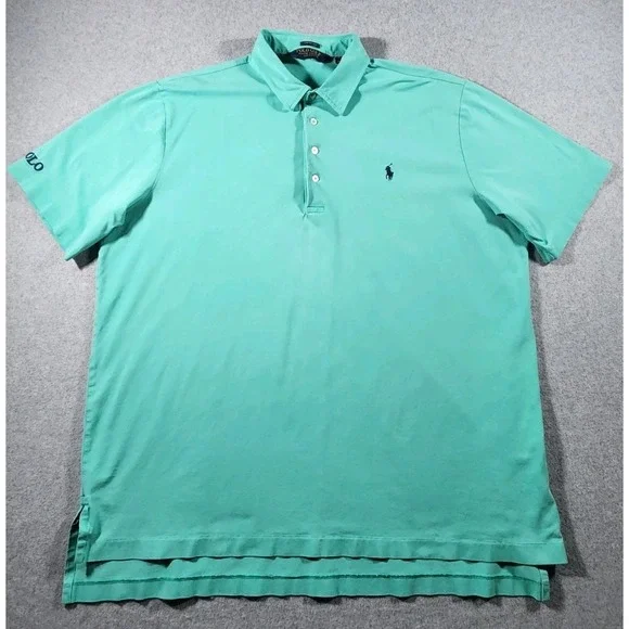 Ralph Lauren Polo Golf Men's Shirt, Size 2XL, Green, Short Sleeve, Logo, XXL