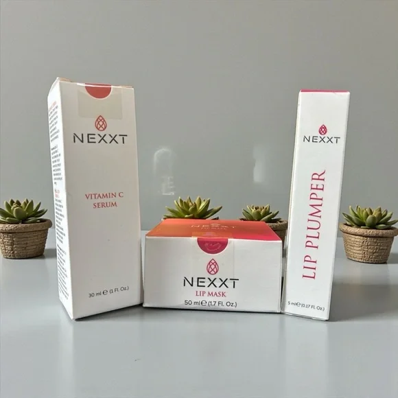 NEXXT Prestige Skincare Trio Vitamin C Serum • Lip Plumper • Lip Mask NEW