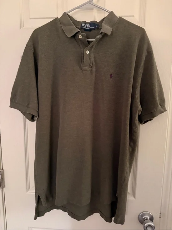 Ralph Lauren Olive Polo with Subtle Embroidered Logo