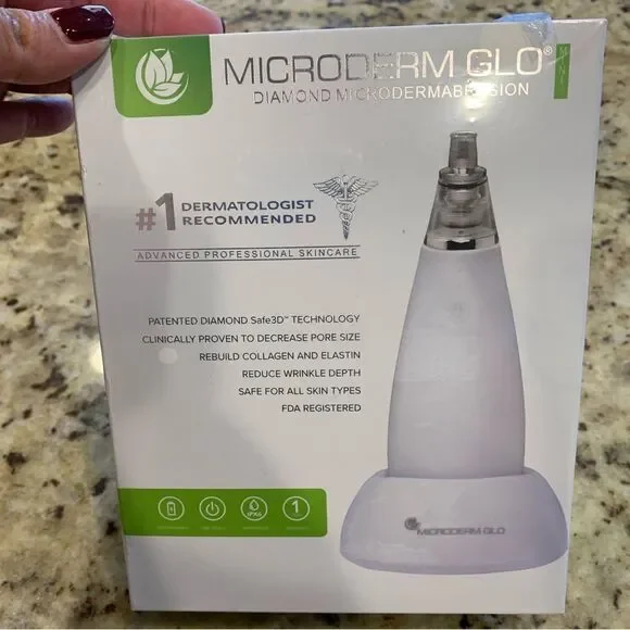 Microderm GLO Gray Mini Diamond Microdermabrasion Advanced Facial System