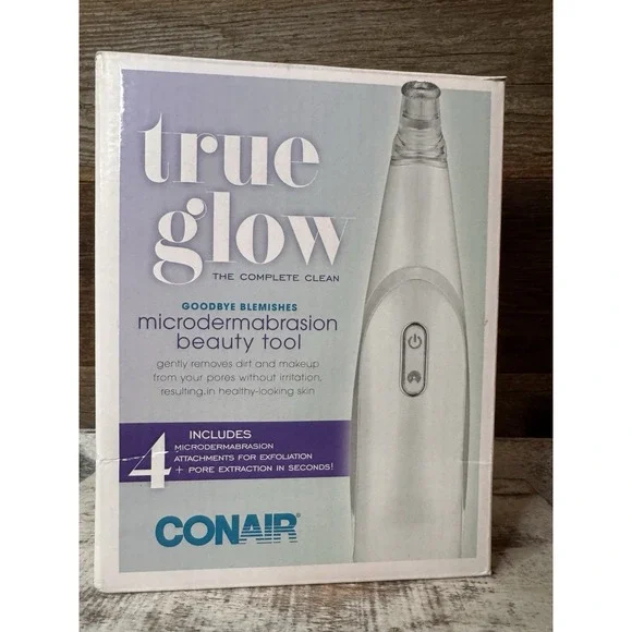 Conair True Glow USB Rechargeable Microdermabrasion‎ Tool – 3 Speeds, 4 Tips