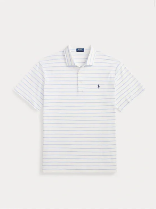 Mens RALPH LAUREN Striped Soft Cotton* Slim Fit Polo Shirt