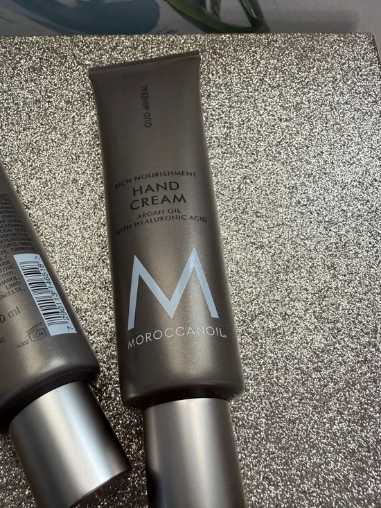 *NEW 3.4 oz* Moroccanoil Hand Cream in Taupe and Cream Accents