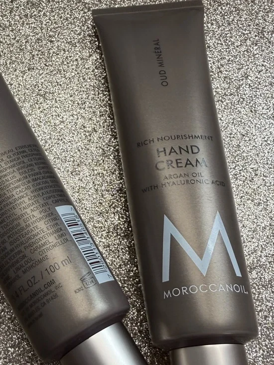 *NEW 3.4 oz* Moroccanoil Hand Cream in Taupe and Cream Accents