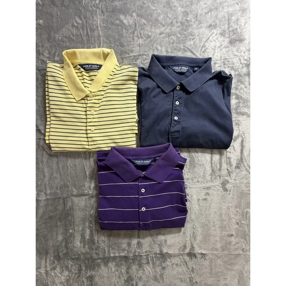 Polo Golf Ralph Lauren Lot Of 3‎ Men's XL Golf Polos 100% Pima Cotton