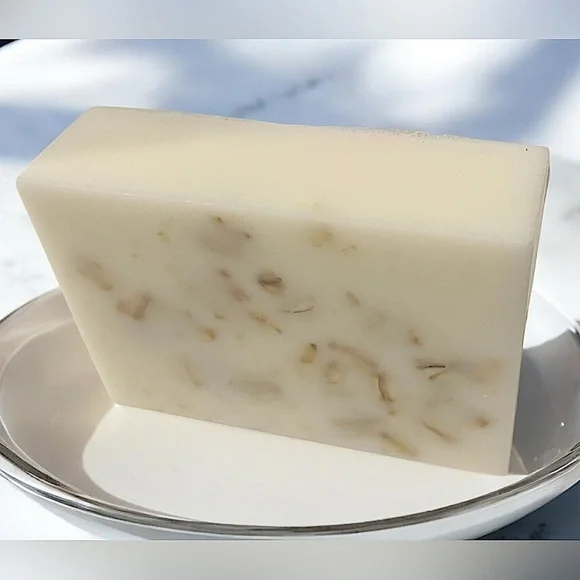 Cucumber melon soap handmade 3x2in 6oz oatmeal based soap