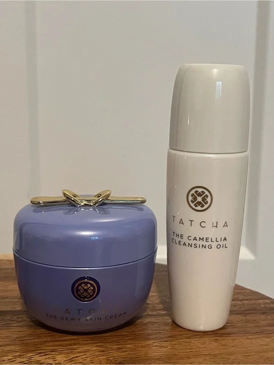 Tatcha Dewy Skin Cream & Camellia Cleansing Oil Bundle