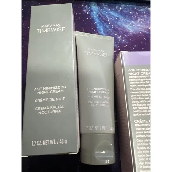2 Mary Kay Timewise Age Minimize 3D Night Cream 173103 Combination Oily 1.7oz ex