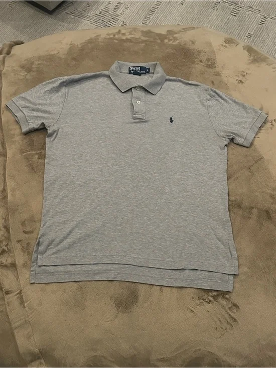 Polo Ralph Lauren Gray Cotton Polo Shirt Men’s Size Small
