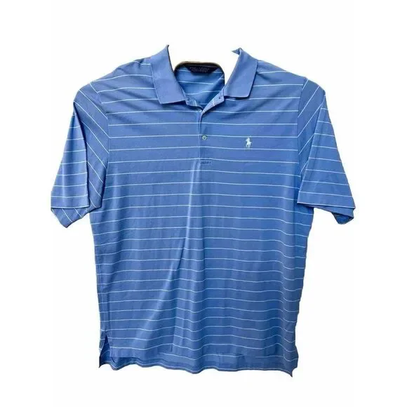 Polo‎ Golf Ralph Lauren Mens XL Blue White Stripe