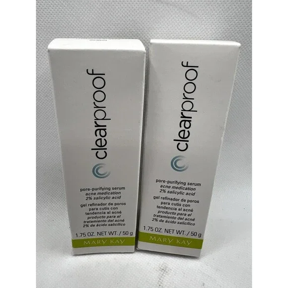 2  Mary Kay ClearProof PORE PURIFYING SERUM 1.75oz Acne Prone Skin expired