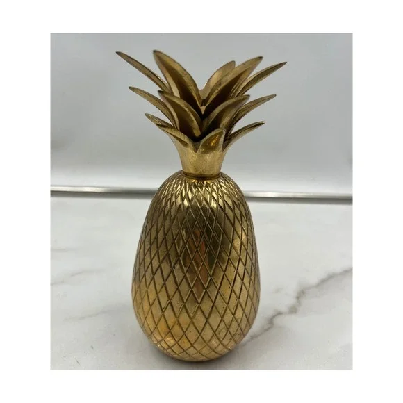 Vintage Penco Industries Brass Pineapple Figurine 7