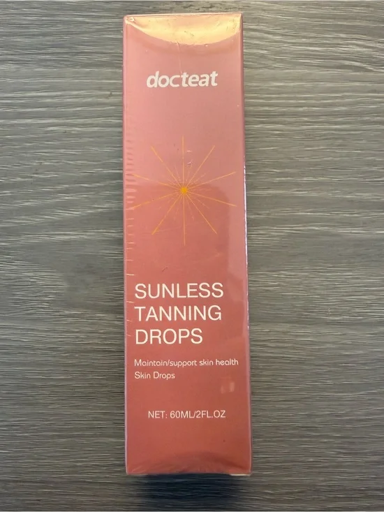 docteat Sunless Tanning Drops Empty Bottle - Rose Copper Packaging