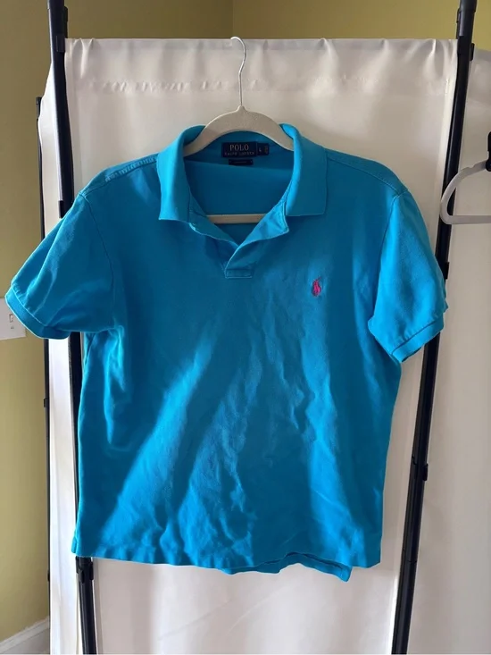 Ralph Lauren Polo Short-Sleeve Shirt in Bright Turquoise