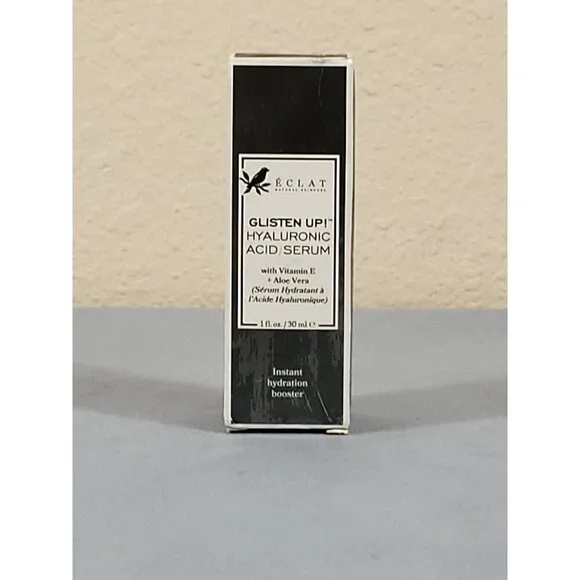 Hyaluronic Acid Serum Vitamin E Aloe Vera 1 oz Eclat Glisten Up!