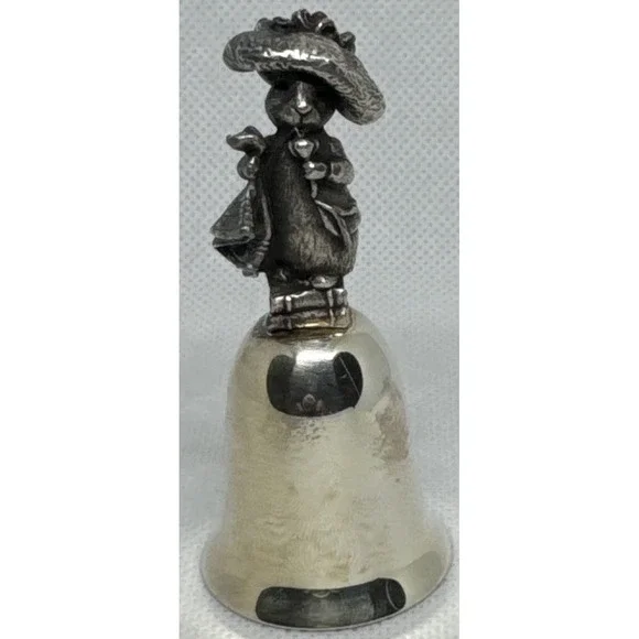 Beatrix Potter Benjamin Bunny Pewter Bell NE Collectors Society