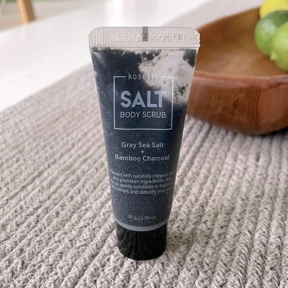 Kosette SALT Body Scrub Gray Sea Salt + Bamboo Charcoal