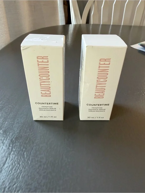 Beautycounter Countertime Radiance Serum Duo - White & Pale Pink Boxes