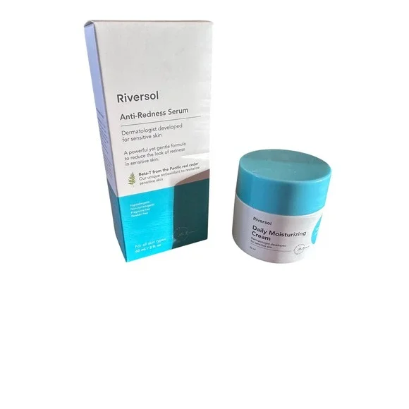 Riversol‎ Anti-Redness Serum 60ml and Daily Moisturizing Cream 50ml Skincare Set